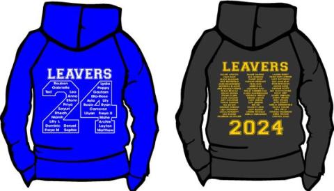 Leavers Hoodie - School logo on front & names print on back (Banner)