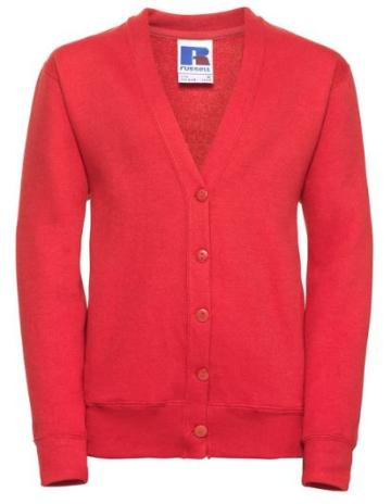 Sweat Cardigan Bright Red (Russell) 